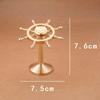 High Quality Brass Rudder Ornoment Rotary Toy Desktop Decoration Helmsman Ship Steering Wheel Metal Handicrafts Festival Gifts