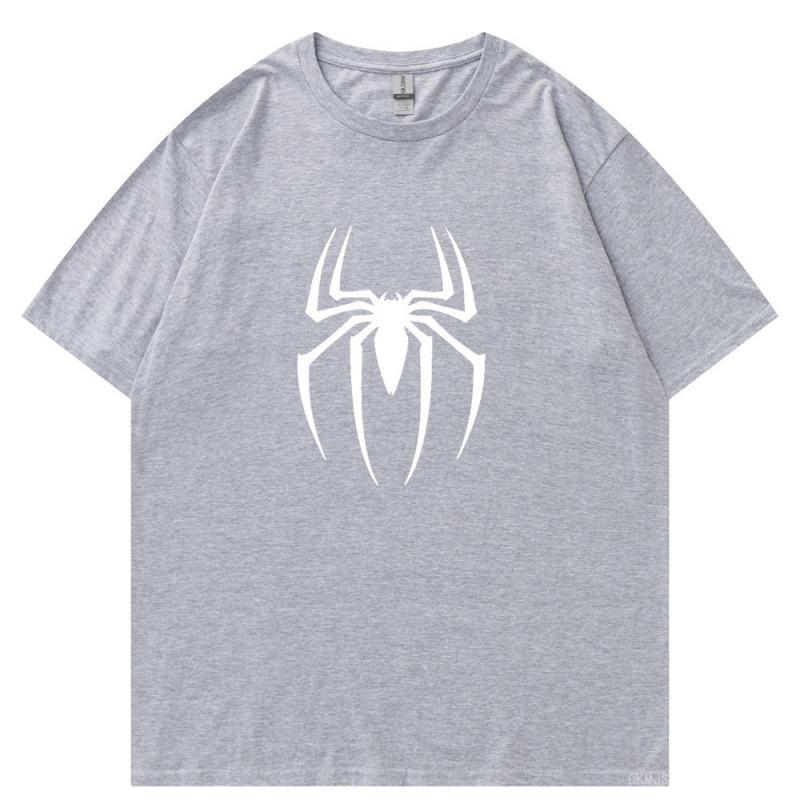Loose And Comfortable Short Sleeves Unisex Unisex Oversized Clothes Summer New Cotton Unisexs Tshirts Spider Pattern Printed Tees