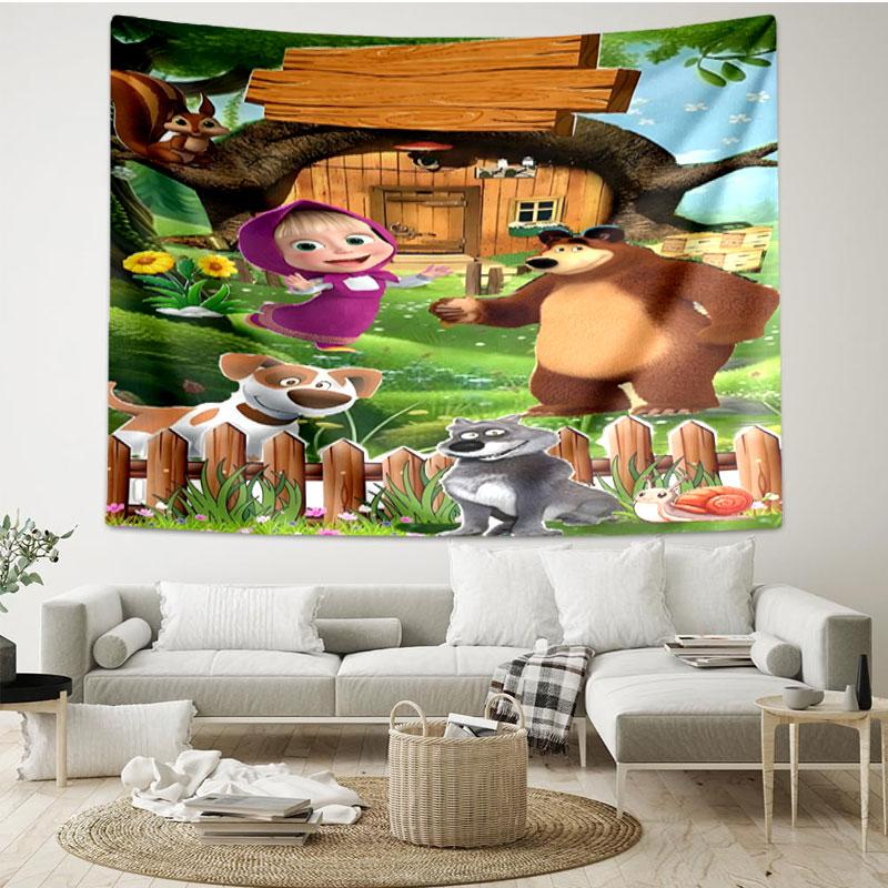 Cartoon Animation Print Tapestry - Portable Wall Decor Cloth, for Home, Dorm, Travel, Bedroom, Living Room - Ideal Birthday Housewarming Gift