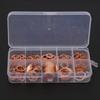 200pcs Solid Copper Copper Washer Set Metric M5-M14 Flat Sealing Washer  Oil Drain