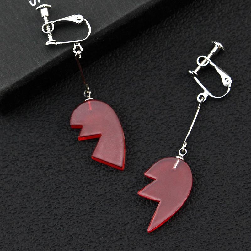 JOJOS Bizarre Adventure Anime Boucles d'oreilles pendantes Cœur brisé Jean Pierre Polnareff Bijoux Cosplay Pour Femmes Cadeau