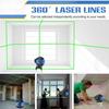 12 Lines 3D 360 Self-Leveling Horizontal And Vertical Powerful Cross Green Lines With 2 Batteries Laser Level
