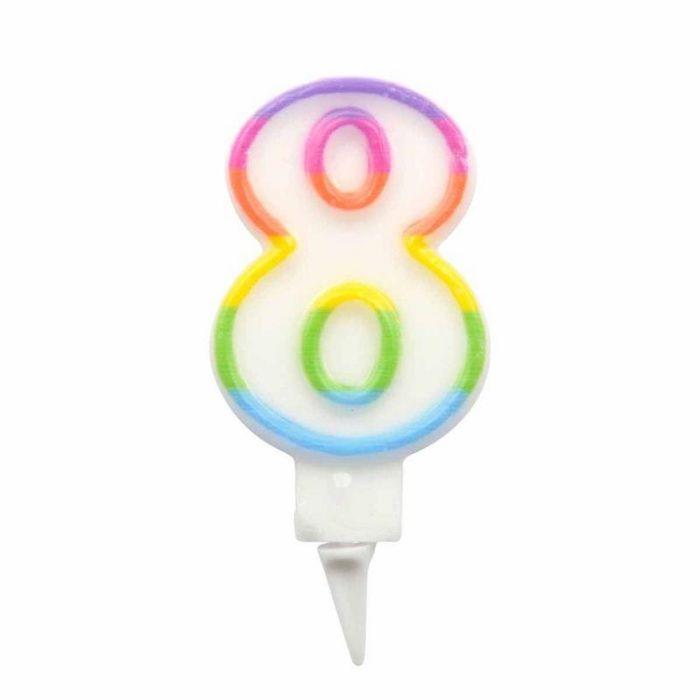 Bougie d anniversaire chiffre 8