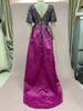 2025 Spring European & American Women's Floral Sequined V-neck Evening Gown