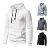 Waffle Pattern Solid Color Hoodie, Men's Cool Hoodie, Men's Casual Pullover Hooded Sweatshirt With Kangaroo Pocket Streetwear