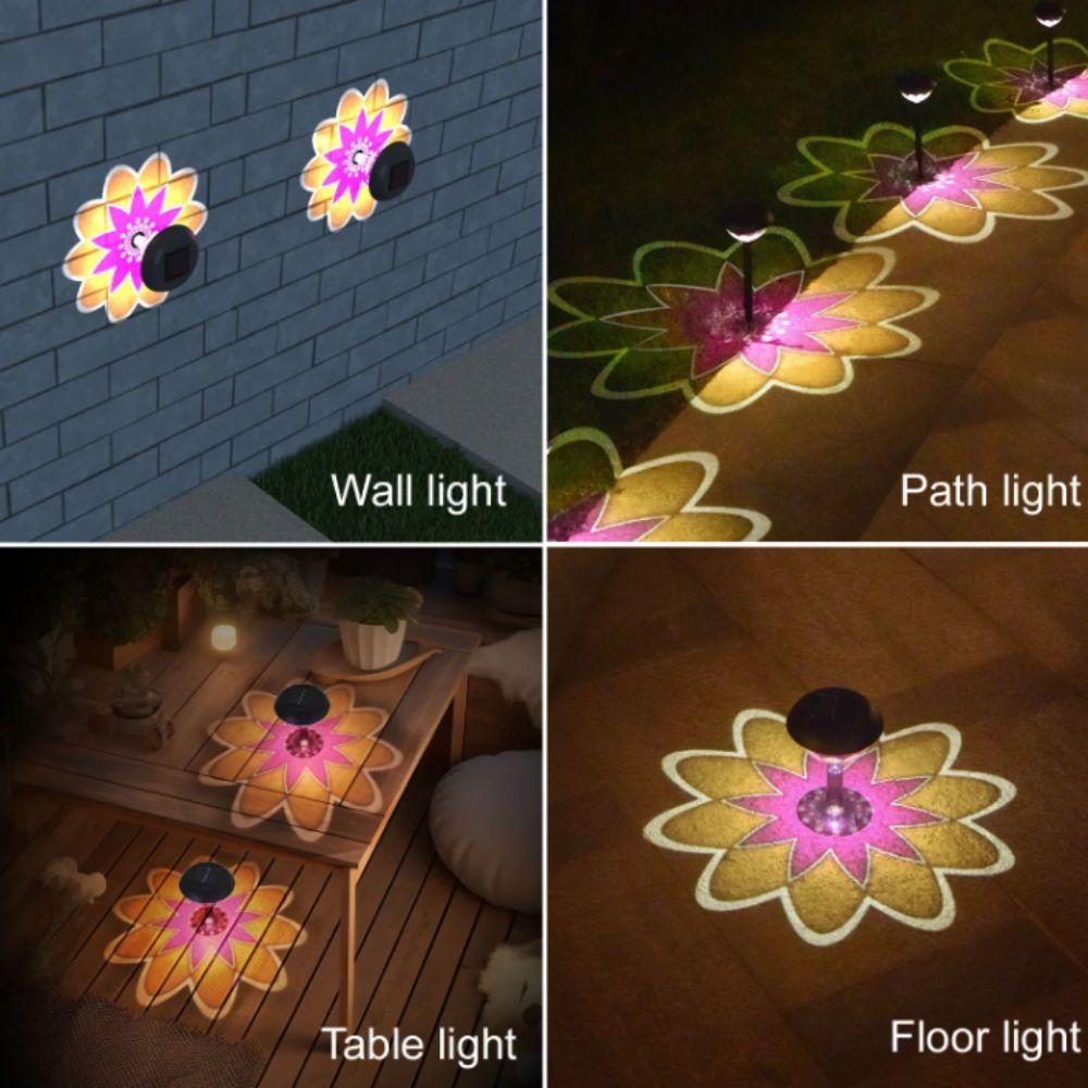 IP65 Waterproof Solar Garden Light Solar Powered LED Light Solar-Powered Projection Light Projection Light Auto On/Off