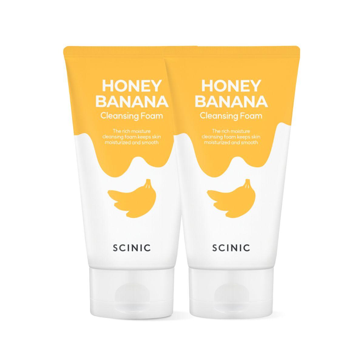 Honey Banana Cleansing Foam Pore Removal Foam 150ml 2 Pieces