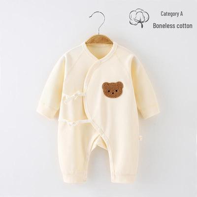 Spring Newborn Cotton Romper - Long Sleeve Onesie for Girls