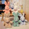 Colorful Rabbit Scarf Plush Toy Cute Cartoon Kid Companion Birthday Gift Doll