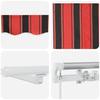 Retractable Awning Orange and Brown 400 X 300 Cm
