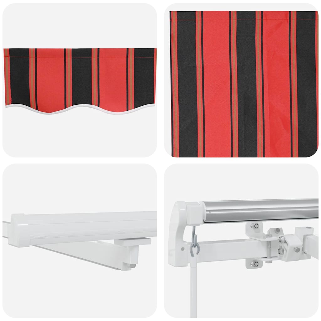 Retractable Awning Orange and Brown 400 X 300 Cm