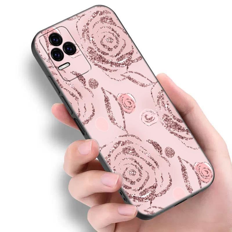 Beautiful Rose Bling Picture Phone Case For Xiaomi Redmi Note 5 6 9T K20 K40 K50 Pro 7A 8A 9A 9C 9i 10A 10C A1 S2 Black Cover