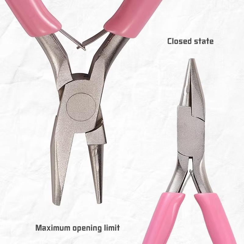 Mini 5Inch Round Concave Pliers Wire Looping Pliers Precision Jewelry Pliers Wire Looping Pliers for DIY Jewelry Making