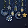 Eid Mubarak Hängender Schmuck Funkelnde Wirbel Decken Dekoration für Ramadan Hochzeit Geburtstag Marokkanische Themenpartys