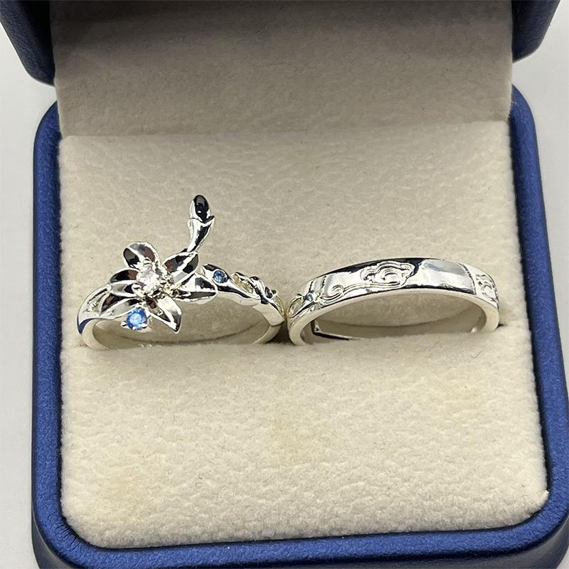 1Pair Anime Grandmaster Of Demonic Cultivation Ring Wei Wuxian Lan Wangji Cosplay Unisex Rings Mo Dao Zu Shi Jewelry Prop
