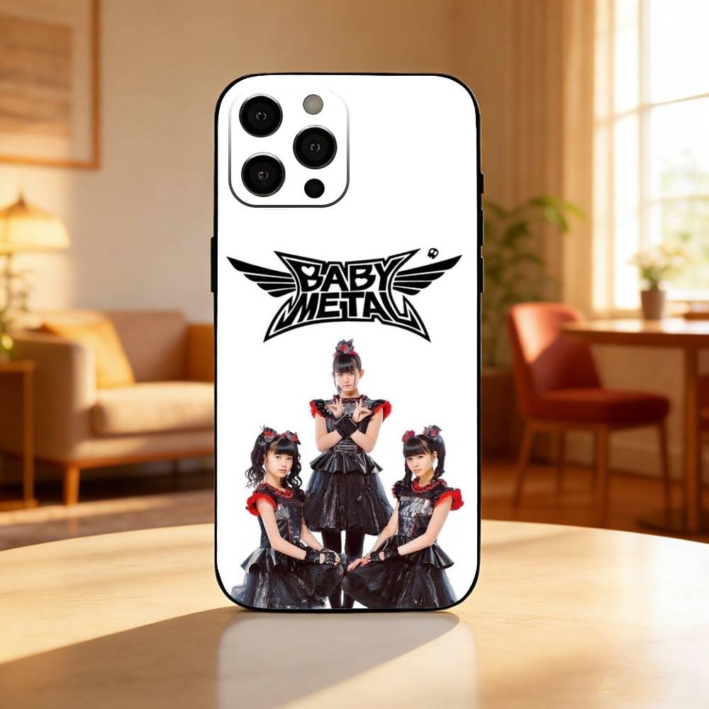 B-Babymetal Band Phone Case For iPhone17,16,15,14,13,12 Plus,Max Soft Silicone Black Cover