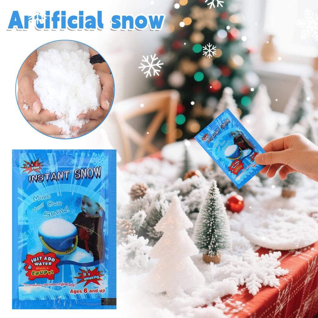 Instant Fake Snow Powder, Great For Kids, Holiday Decorating, Sensory Play & Slime - 1 Pack