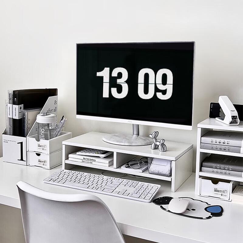 BIAZE Double Layer Monitor Riser & Desk Organizer