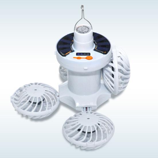 2-in-1 Folding LED Lantern Fan with Hook Dimmable Strong Airflow