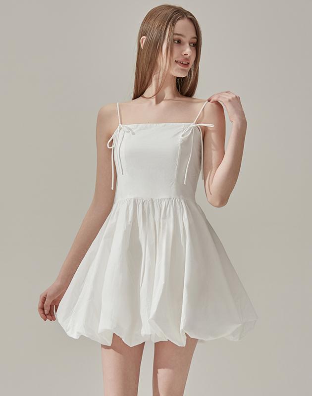 Bikini Bender White Balloon Mini Dress