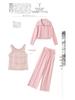 2025 Spring Fashion High-Waist Wide-Leg Pants & Slim Fit Sweatshirt Set