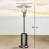 Outdoor Heater with Automatic Shut-off and Wheels, 82x82x223 Cm, Dark Brown