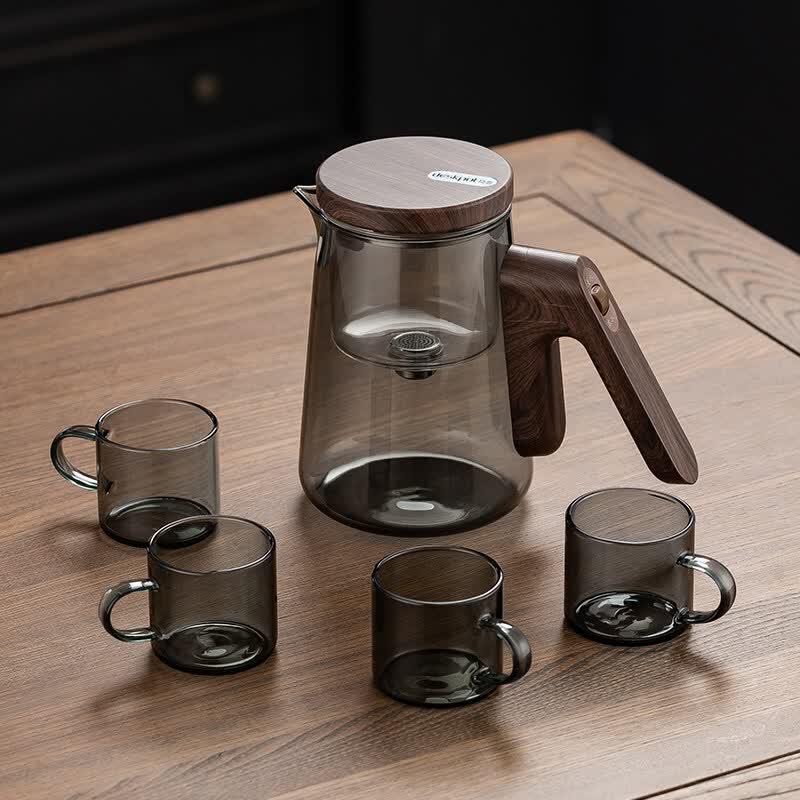 Magnetic Suction Heat-Resistant Glass Tea Maker Set