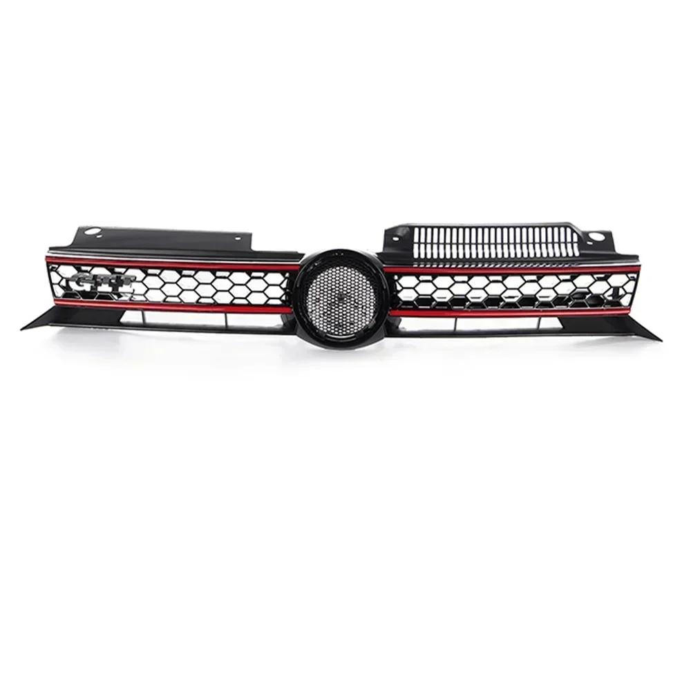 For Volkswagen Golf 6 MK6 GTI 2009-2013 GTI Style Car Front Bumper Centre Grille Honeycomb Mesh Upper Grille Front Racing Grills