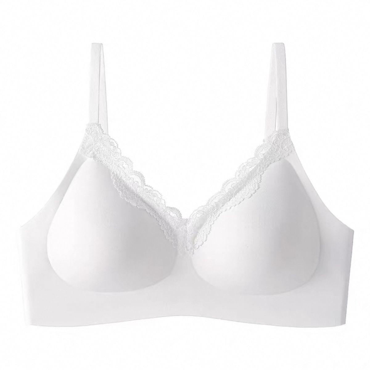 

Бесшовный тонкий женский бюстгальтер пуш-ап с боковой поддержкой и контролем боковых частей груди 38/85 белый