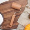 Wood Rolling Pin Non-Stick Dough Roller for Pizza Pastry Ergonomic Mini Dough Rolling Pin Easy-Clean Essential Baking Tool for Home Kitchen
