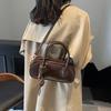 Hand carrying retro bowling bag women's 2025 new fashion shoulder bag texture messenger bag
