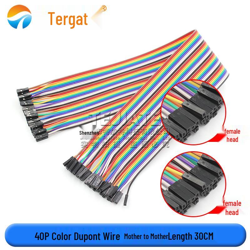 40P Color DuPont Jumper Cables - Female/Female, Male/Female, Male/Male - 10/15/20/30/40CM Lengths