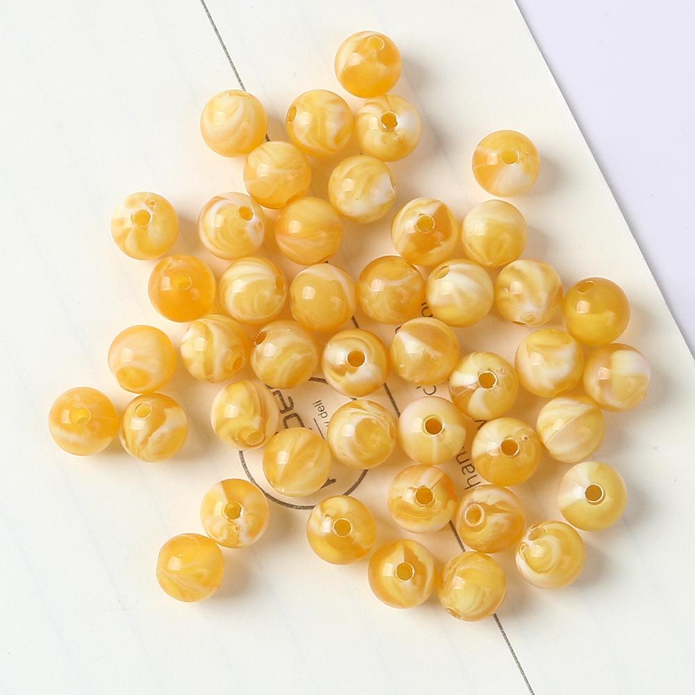 6-12Mm Imitation Natural Stone Acrylic Round Beads Loose Beads Diy Bracelet Necklace Jade Beaded Bracelet Jewelry Accessories