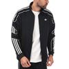 Adidas Originals Flamestrike Classic Series Striped Zip Shoulder Long Sleeve Jacket Men Jackets DU8111