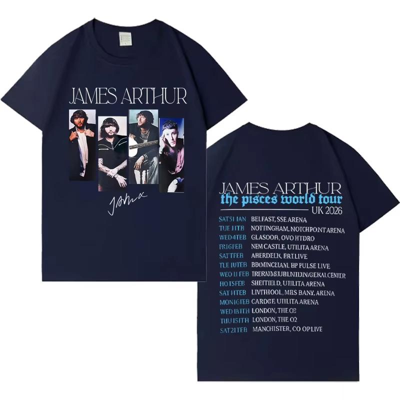 2026 Singer James Arthur Men Women T Shirt Fashion New Album Casual Hip Hop T-Shirts Hip Hop High Quality Cozy Short Sleeve Unisex Loose Tee Tops