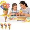 Buntes Papierblumen-Strauß Bastelset Falten Romantisch DIY Sonnenblumen-Strauß Set Segen Handgemacht Grußkarten-Strauß