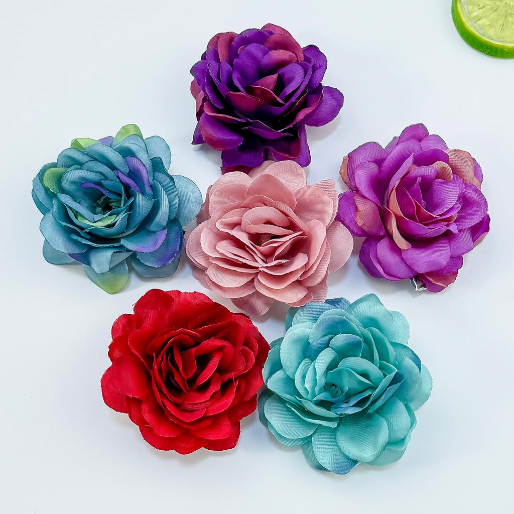 6/12pcs Flower Hair Clips Hairpin Wedding Headdress Hair Accessories For Bridal Bridesmaid Party Flower Hairclip Ornament