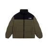Pure Color Text Logo Zip-Up Stand Collar Down Jacket Unisex Outerwear Military-Olive-Green AYMS307-8
