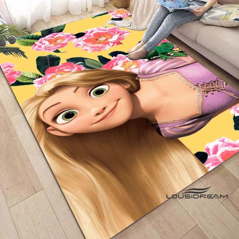 Disne Movie Tangled Rapunzel Princess Area Rug,Carpet for Home Living Room Bedroom Sofa Doormat Kitchen Decor Non-slip Floor Mat