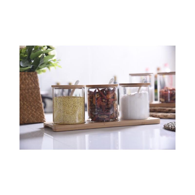 Glass Straight Body Seasoning Jar Set