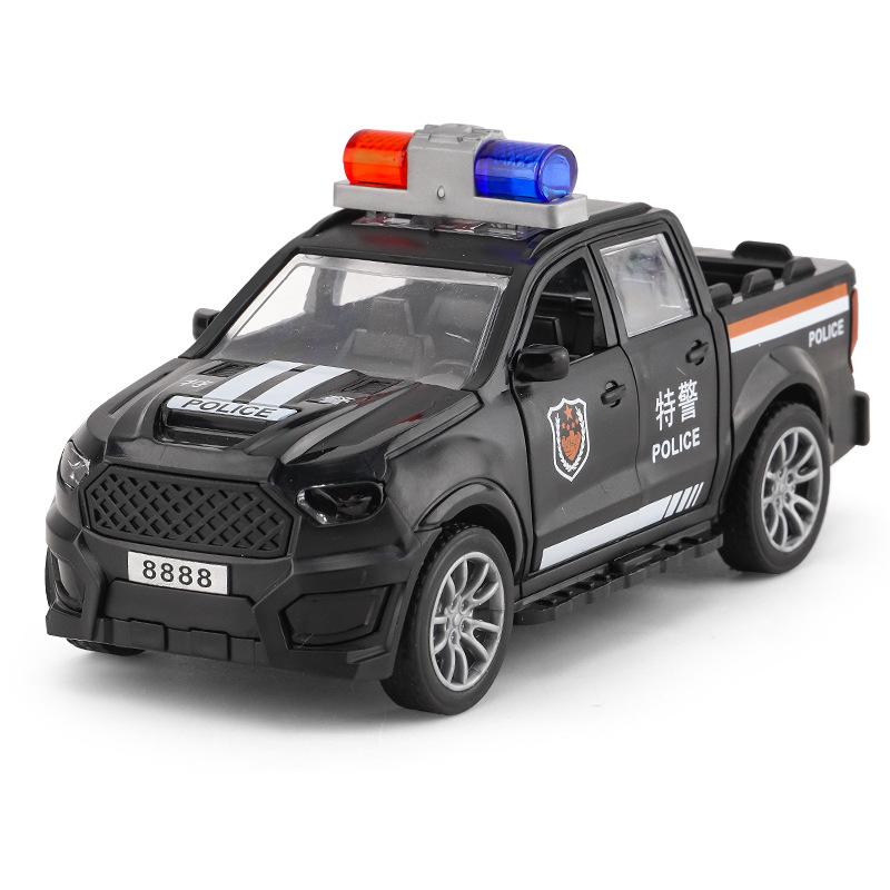 Children's Windup Ambulance and Police Truck Pull Back Toy - Simulated Firefighting Scene Display