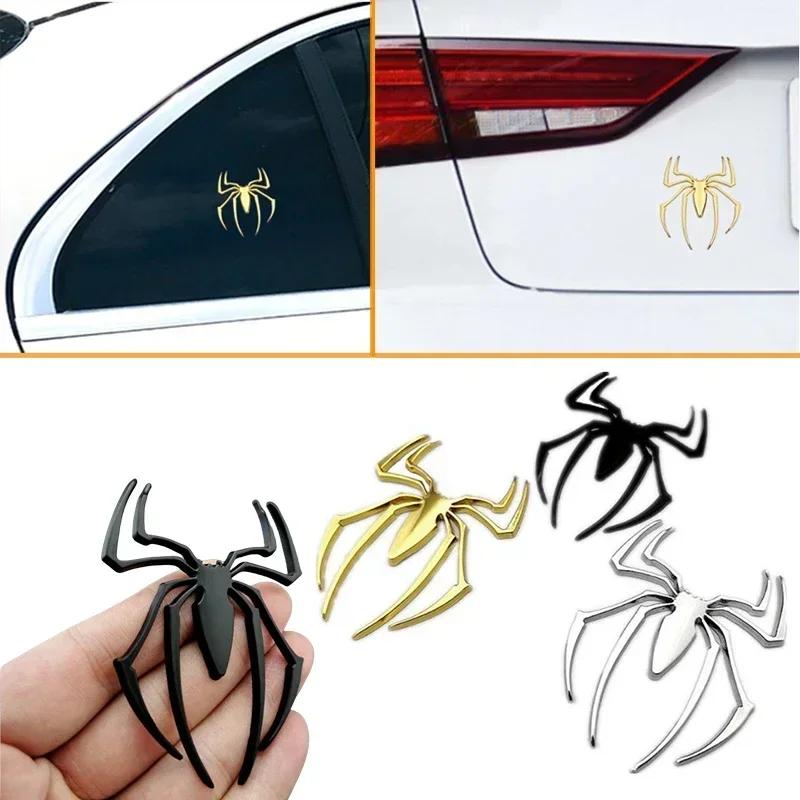 1PC Car Universal 3D Metal Three-dimensional Car Stickers Spider Auto Emblem Decal Car Styling Decoration Auto Exterior NEW