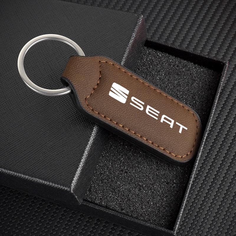 Car Emblem Keychain Anti-loss Keyring Pendant Gifts For Seat Leon FR FR+ Cupra Ibiza Altea Formula Racing Alhambra Accessories