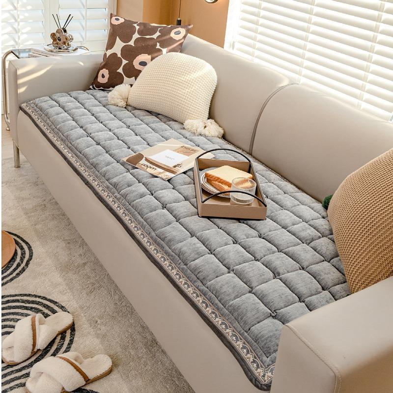 

Новые подушки для дивана из шенилла, коврики для эркера, современные универсальные утолщенные подушки для балкона Four Seasons, нескользящие подушки для дивана, коврики для татами 70x70