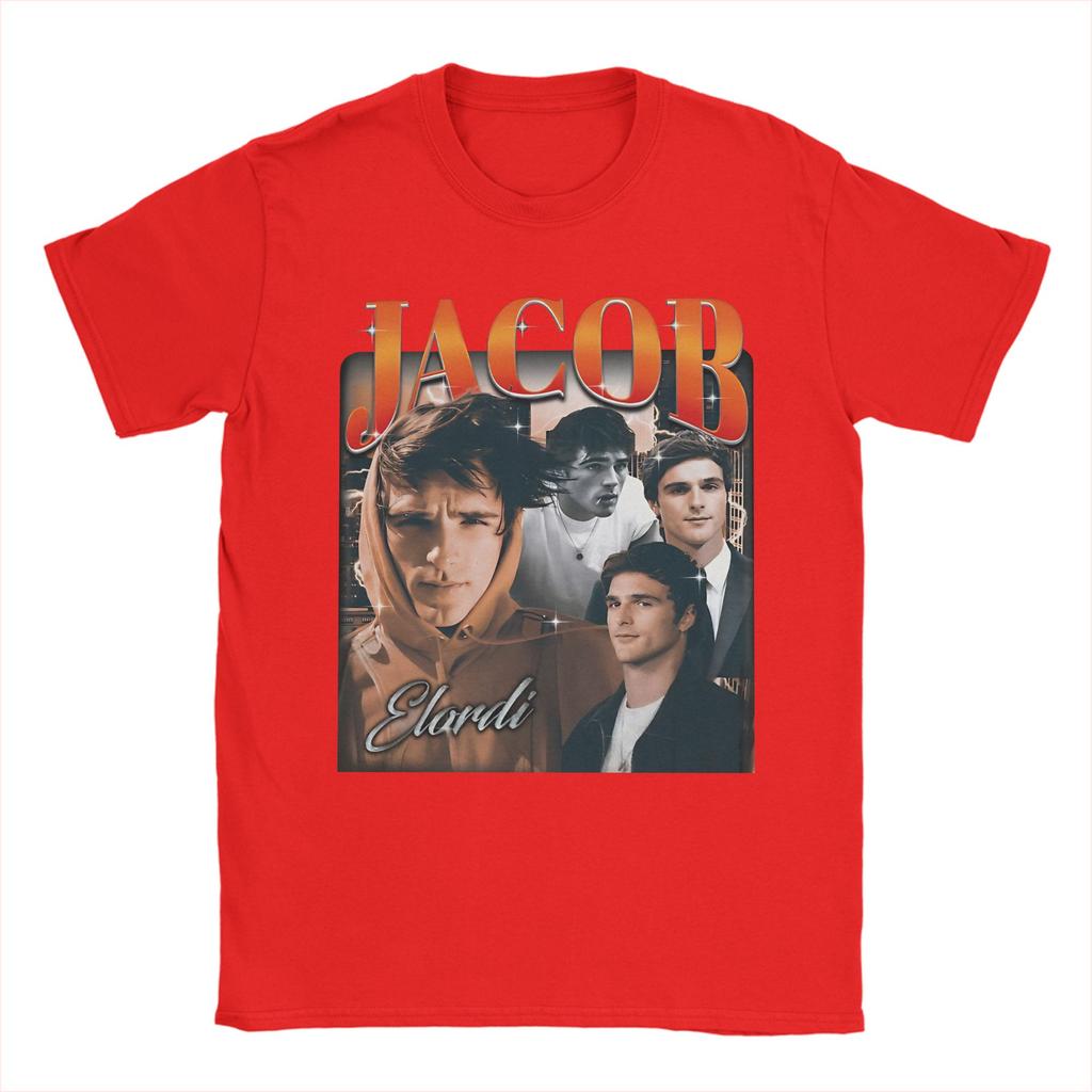 Unisex Retro Jacob Elordi Tshirts Cotton Tees Beach Vintage Short Sleeves T Shirt O Neck Hip Hop Casual Tee Shirt