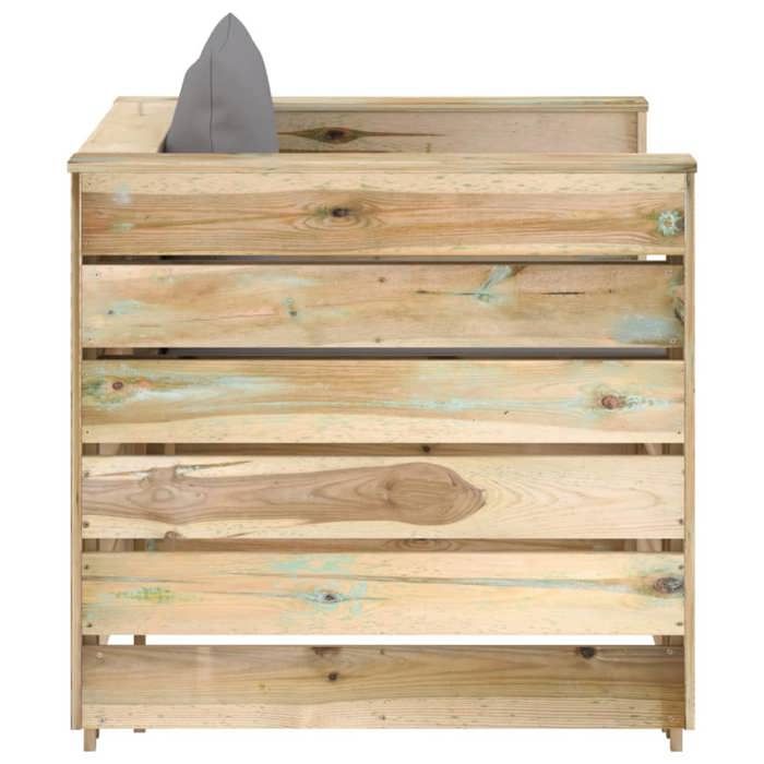 Maison Exclusive - Salon de jardin 2 pcs avec coussins Bois imprégné de vert