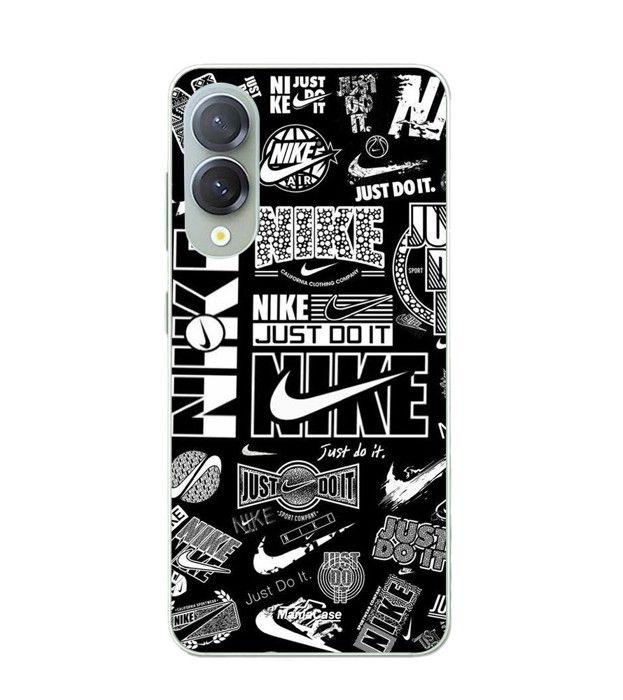 Coque Pour Samsung Galaxy S25 Edge Nike air logo Download Nike Graffiti Noir et blanc Maniacase