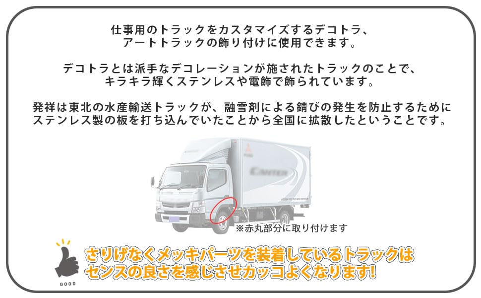 Mitsubishi Fuso Generation Canter Chrome Fender Bluetec Canter 20 Canter Truck Custom Aftermarket Panels, Compatible, Decor, Parts,