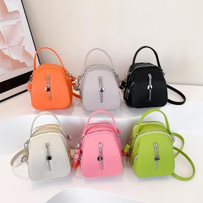 New Fashionable Solid Color Small Bag Women's Simple Shoulder Women's Bag Commuter Casual Messenger Handbag