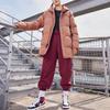 Jordan Solid Print Logo Zip Hooded Down Jacket Men Outerwear Brown DZ4554-256